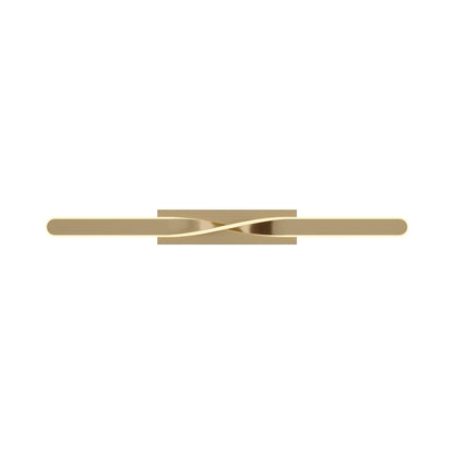 Twist LED Bath Vanity Light in Satin Brass (35.75-Inch).