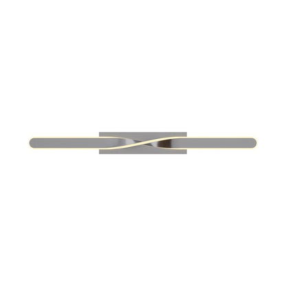 Twist LED Bath Vanity Light in Satin Nickel (35.75-Inch).