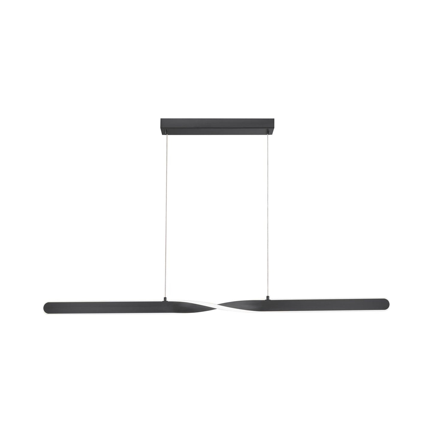 Twist Linear LED Pendant Light in Black.