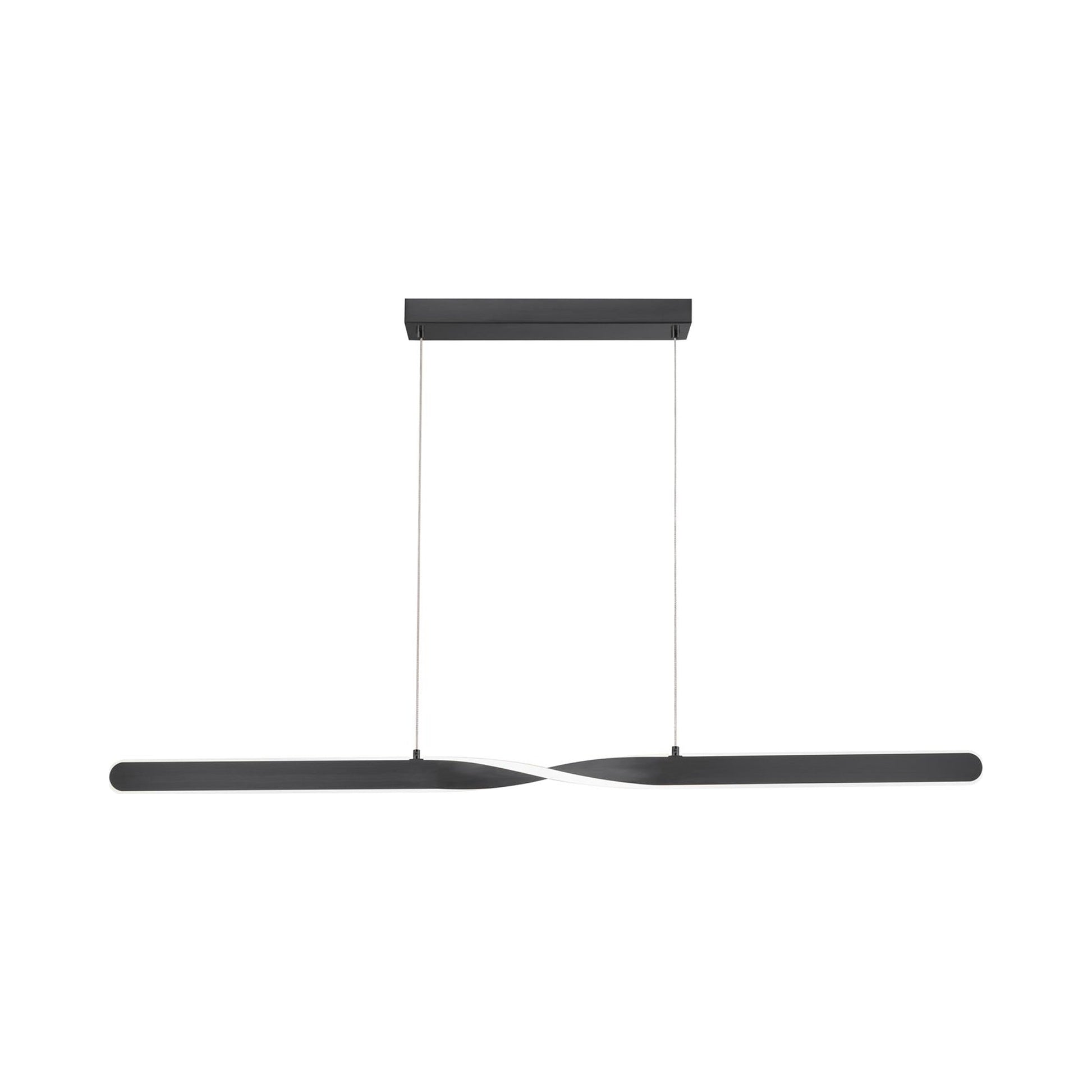 Twist Linear LED Pendant Light in Black.