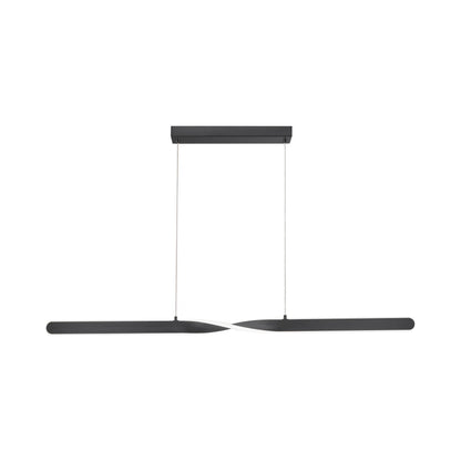 Twist Linear LED Pendant Light in Black.