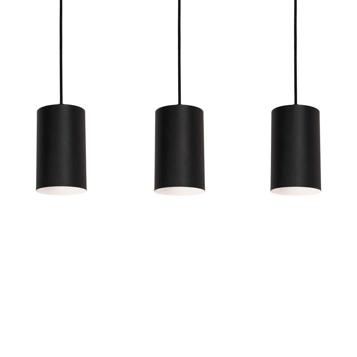 Tyke Linear Pendant Light in Black (3-Light).