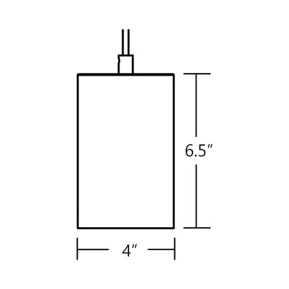 Tyke Pendant Light - line drawing.