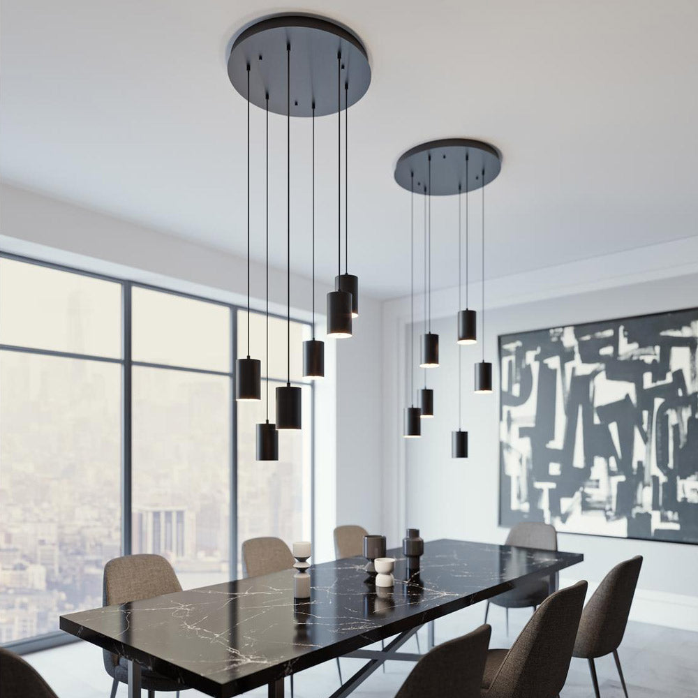 Tyke Round Pendant Light in office.