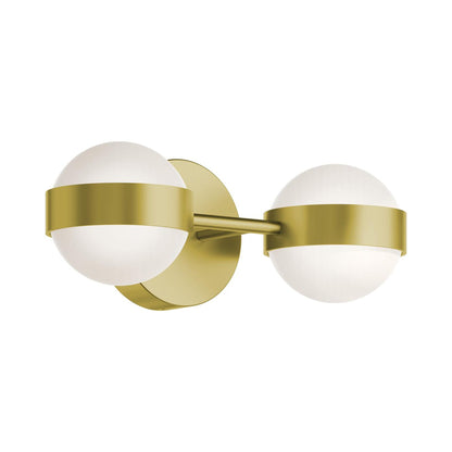 Verona LED Bath Vanity Light in Light Antique Brass (2-Light).