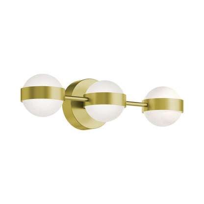 Verona LED Bath Vanity Light in Light Antique Brass (3-Light).