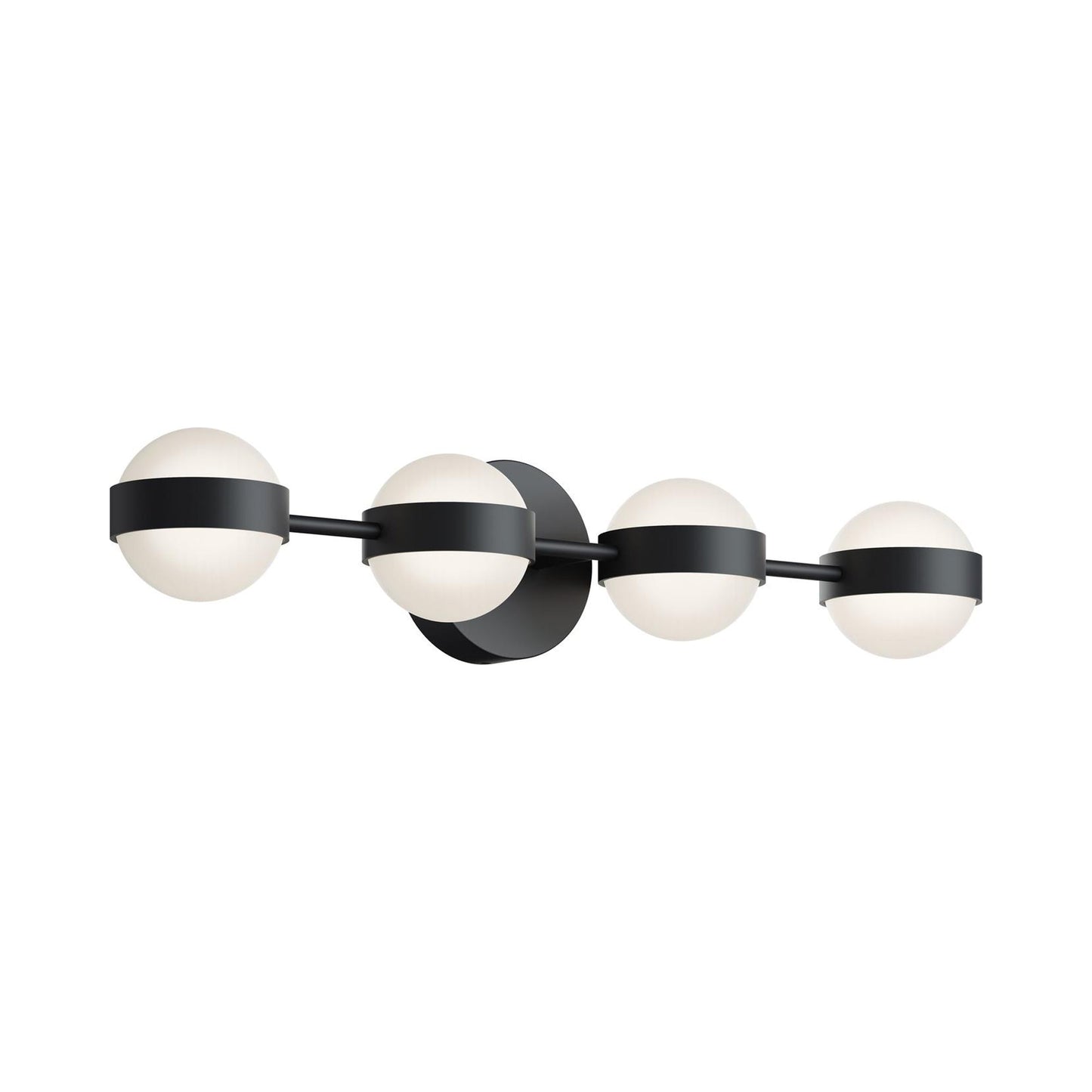 Verona LED Bath Vanity Light in Black (4-Light).