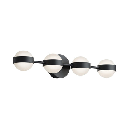 Verona LED Bath Vanity Light in Black (4-Light).