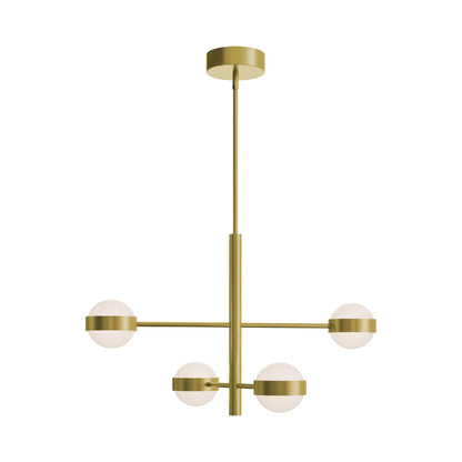 Verona LED Multi Light Pendant Light in Light Antique Brass (4-Light).