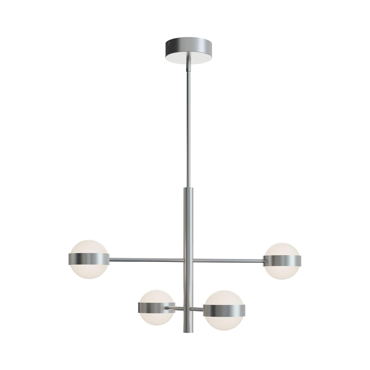 Verona LED Multi Light Pendant Light in Satin Nickel (4-Light).