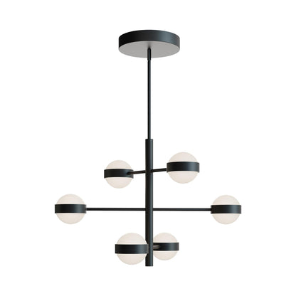 Verona LED Multi Light Pendant Light in Black (6-Light).