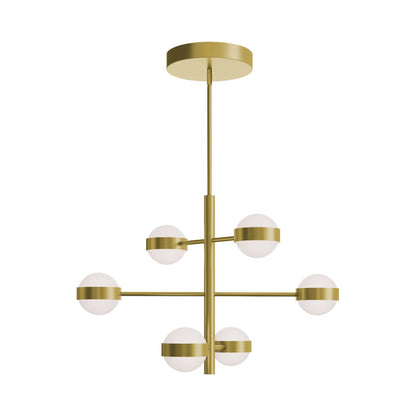 Verona LED Multi Light Pendant Light in Light Antique Brass (6-Light).
