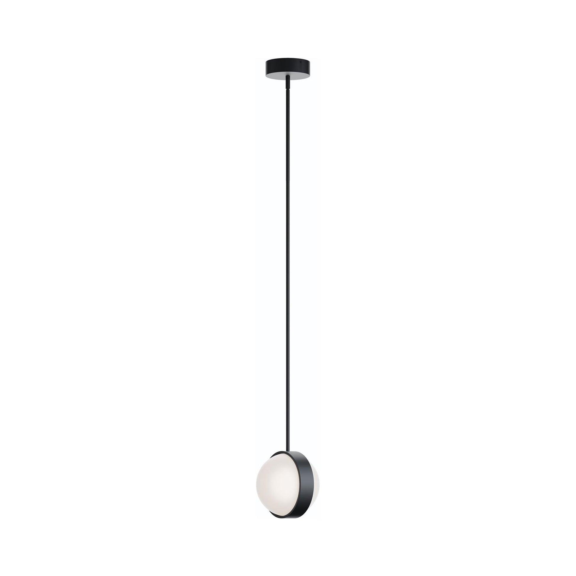 Verona LED Pendant Light in Black (9-Inch).
