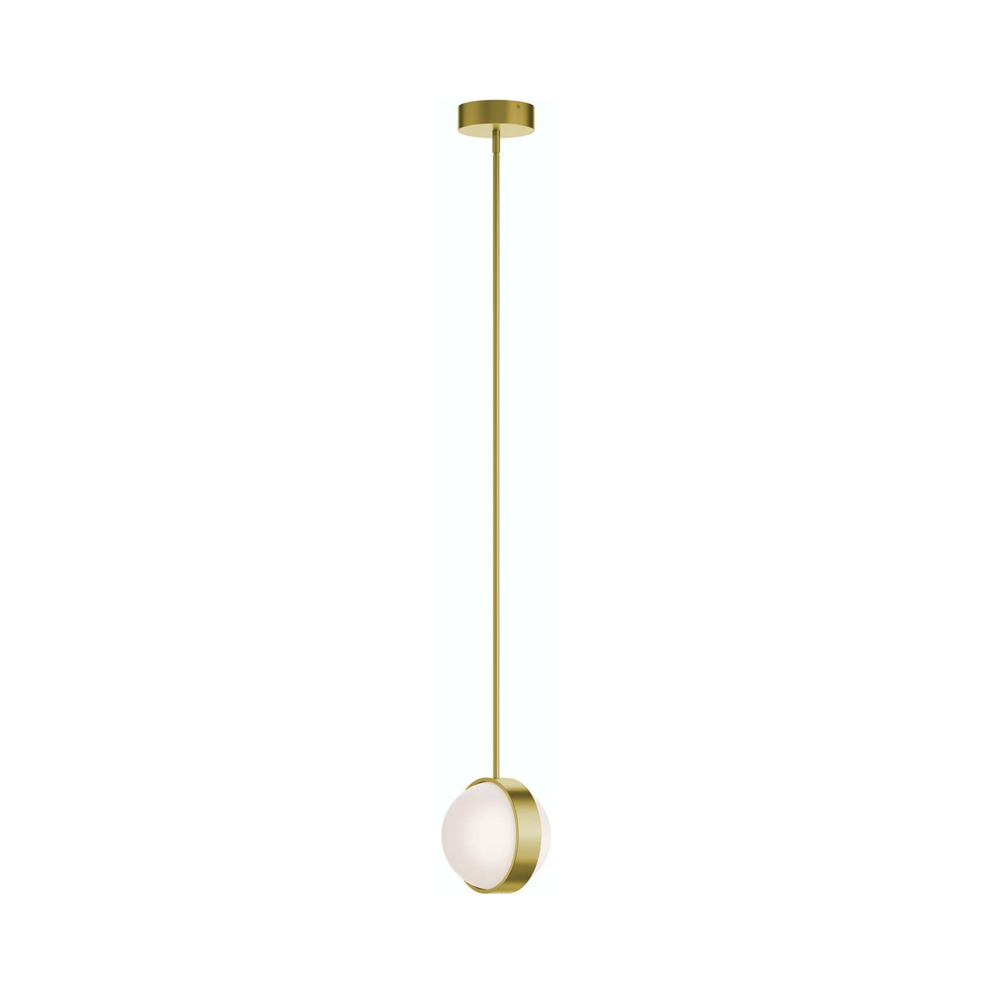 Verona LED Pendant Light in Light Antique Brass (9-Inch).