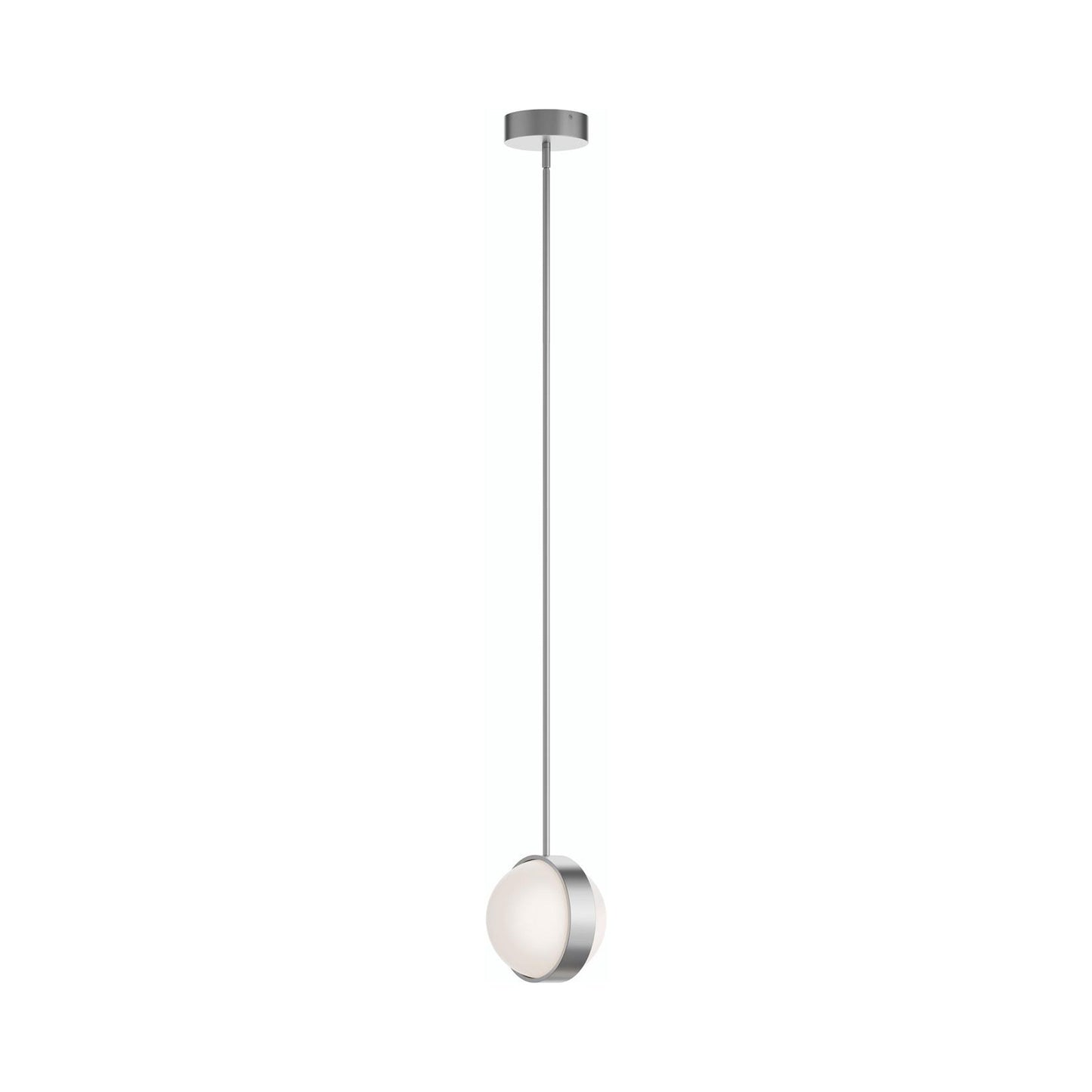 Verona LED Pendant Light in Satin Nickel (9-Inch).