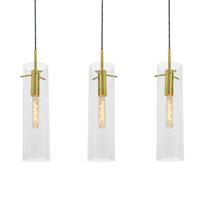 Vista Linear Pendant Light in Light Antique Brass.