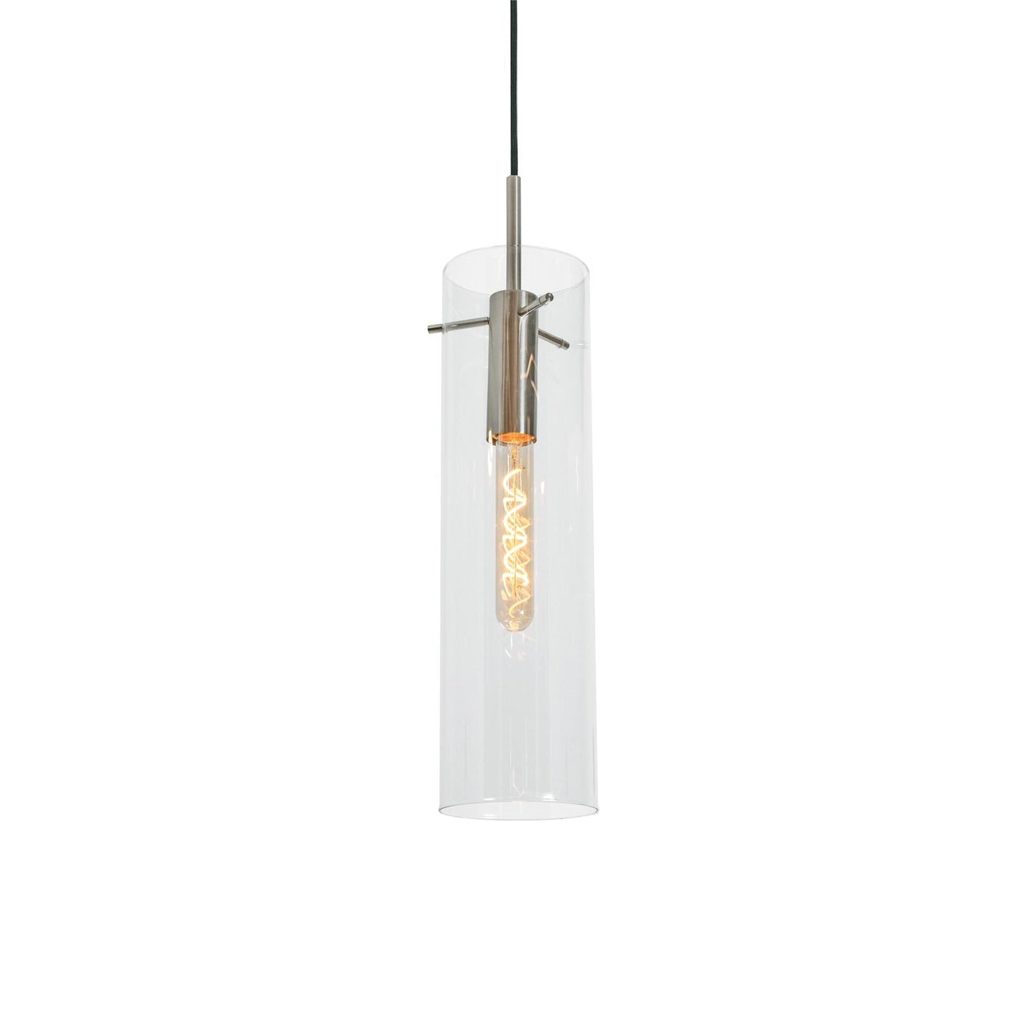Vista Pendant Light in Satin Nickel.