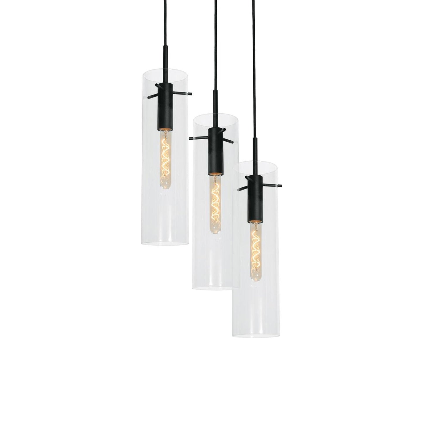 Vista Round Pendant Light in Black.
