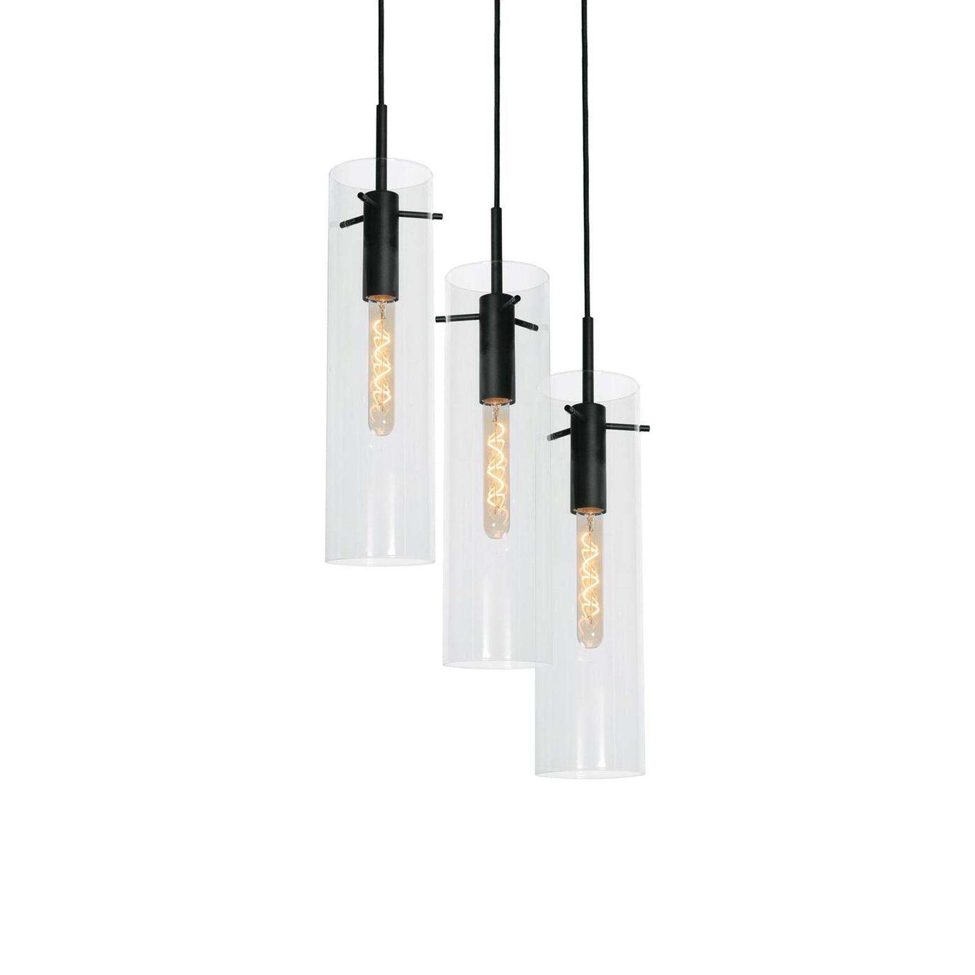 Vista Round Pendant Light in Black.