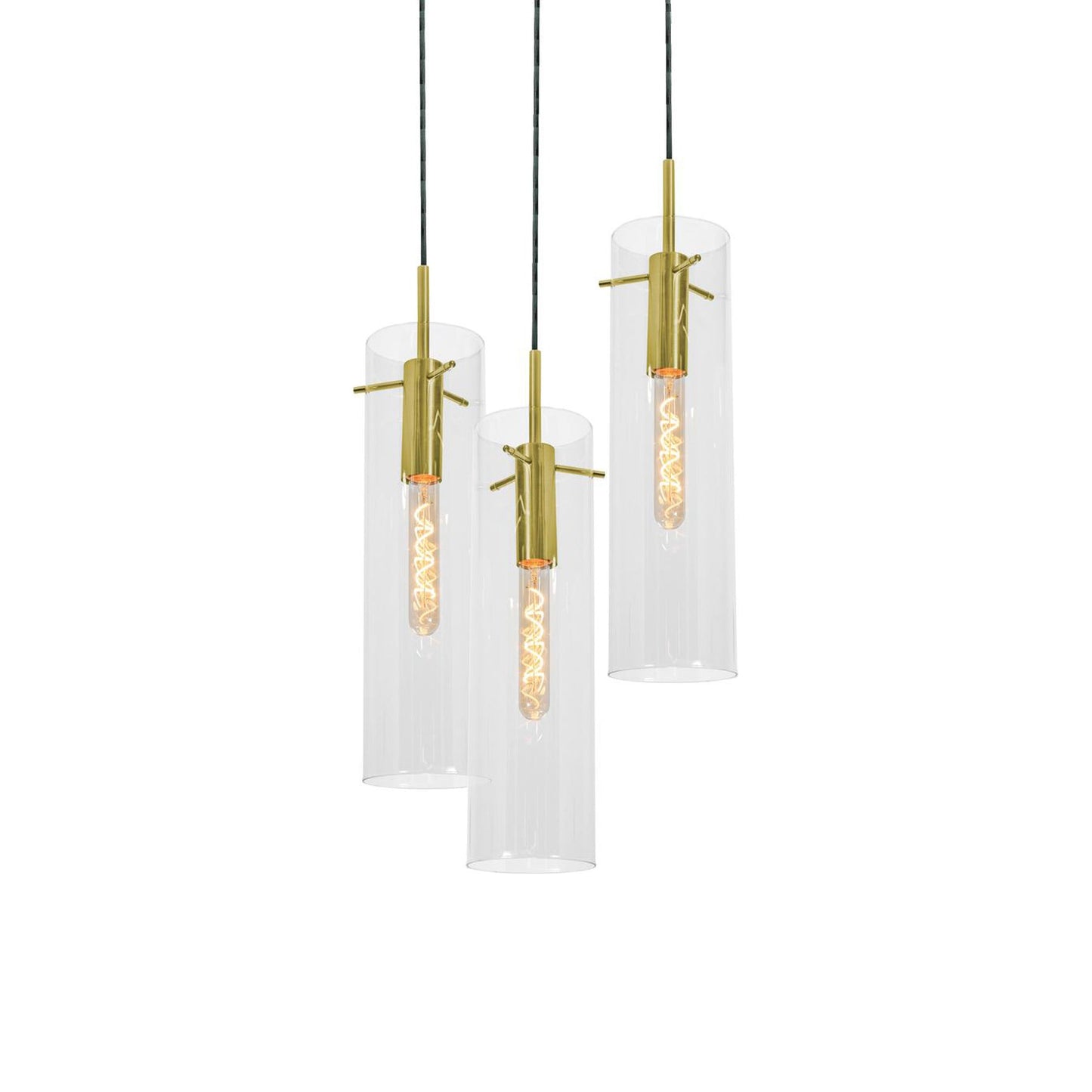 Vista Round Pendant Light in Light Antique Brass.