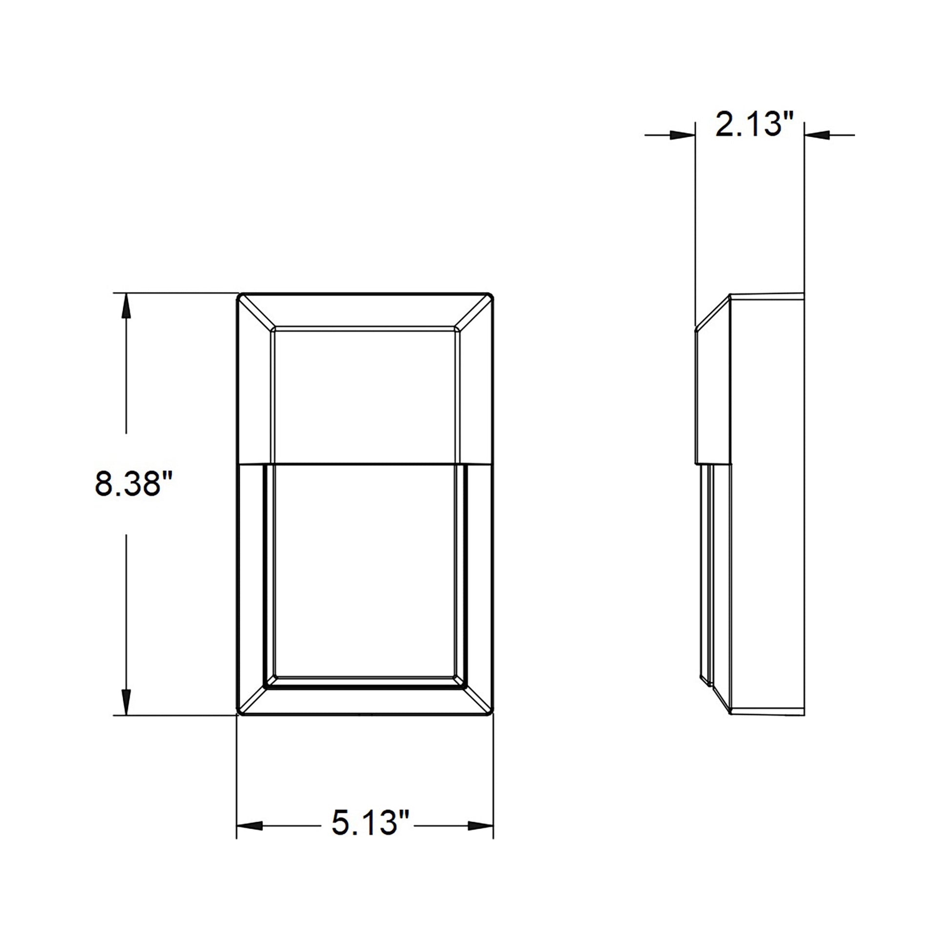 AFX Lighting WAS Outdoor LED Wall Light - line drawing.