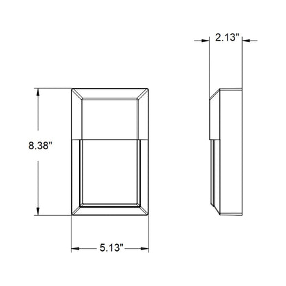 AFX Lighting WAS Outdoor LED Wall Light - line drawing.