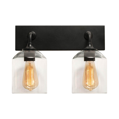 William Bath Vanity Light in Black (2-Light).