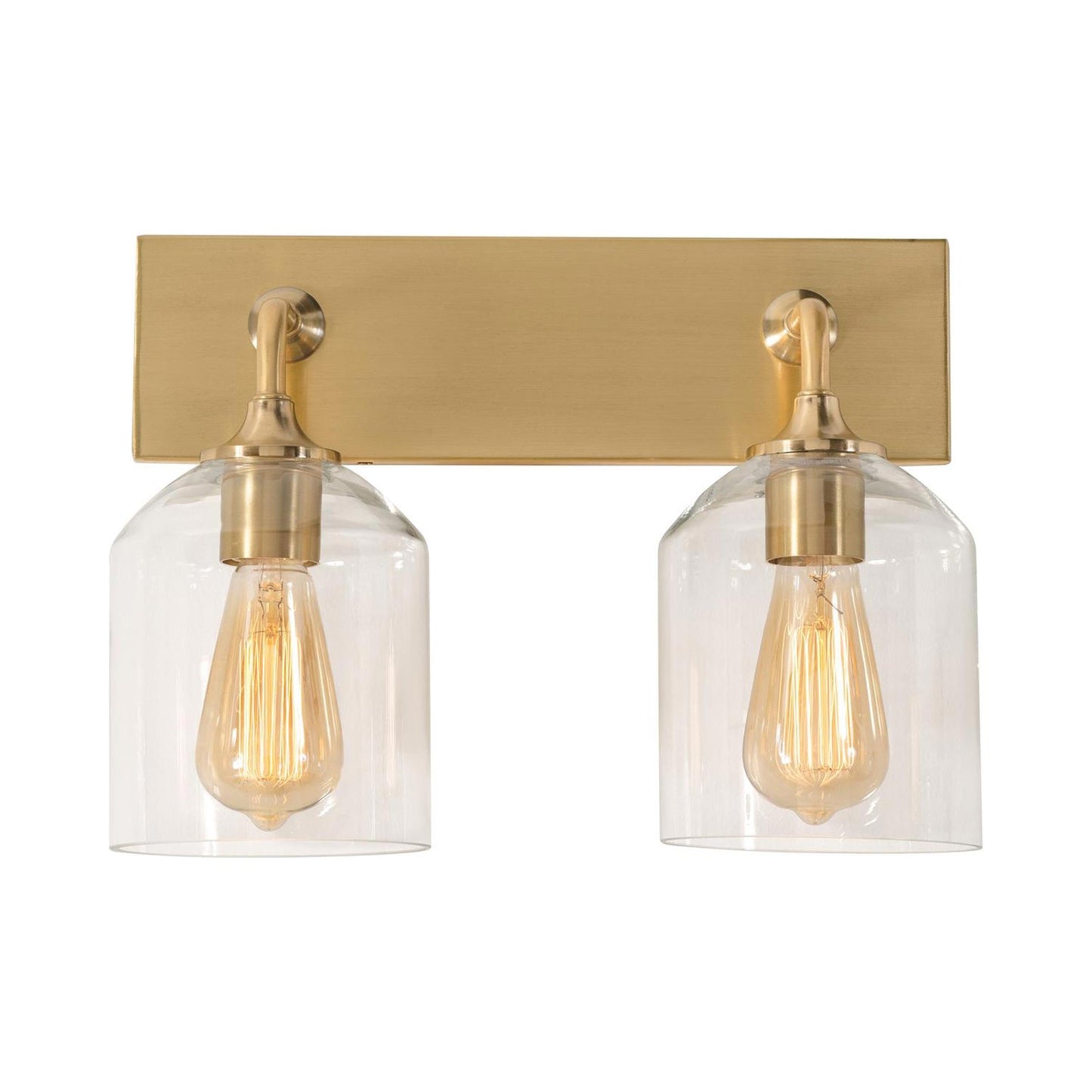 William Bath Vanity Light in Satin Brass (2-Light).
