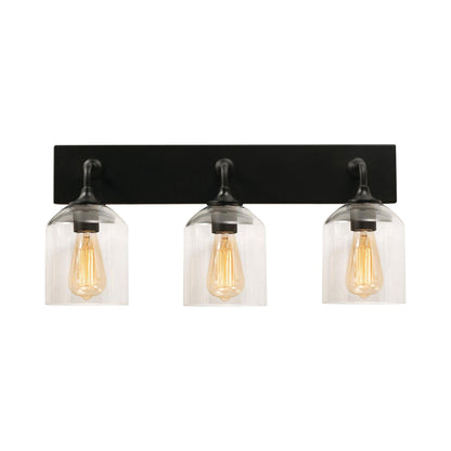 William Bath Vanity Light in Black (3-Light).