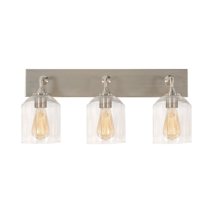 William Bath Vanity Light in Satin Nickel (3-Light).