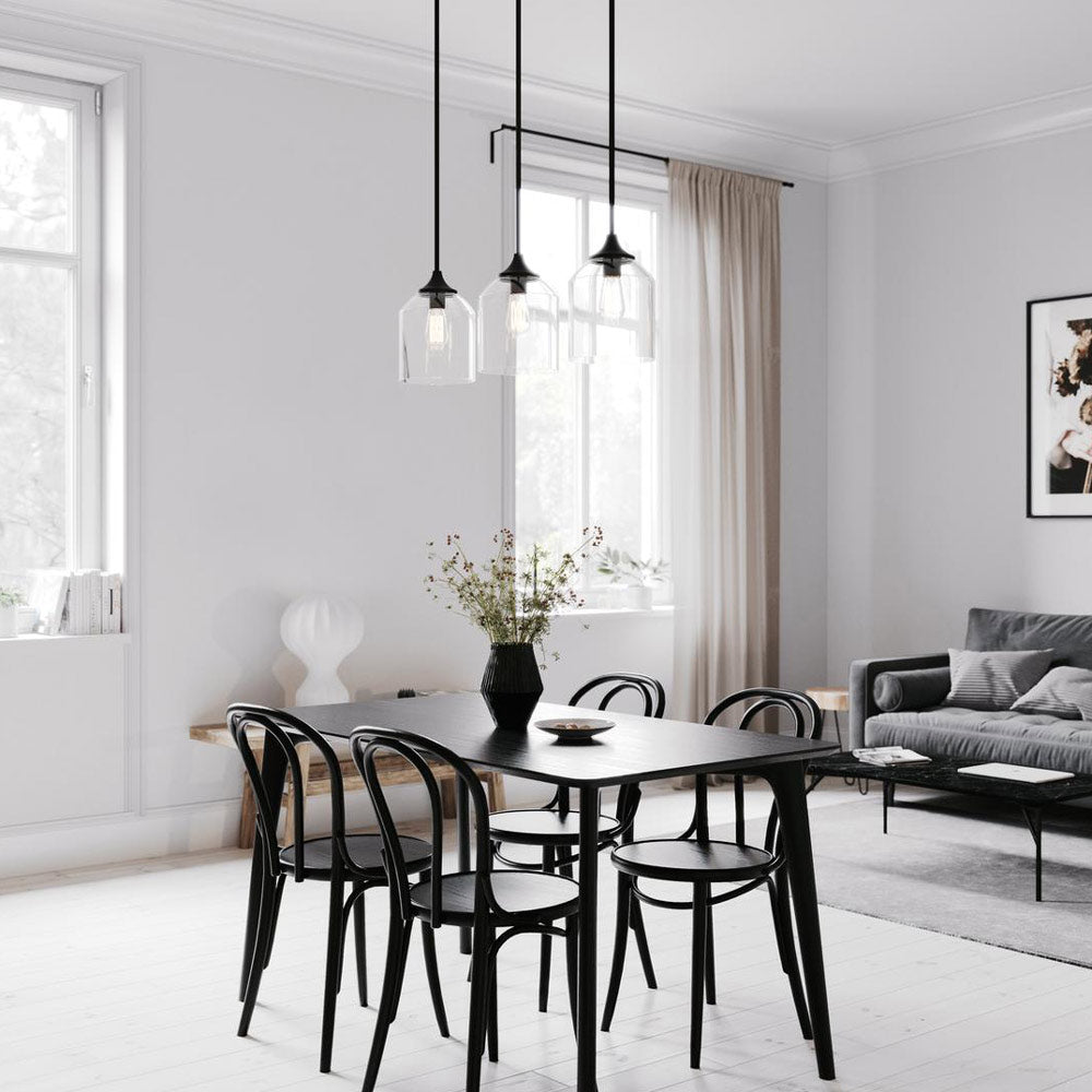 William Linear Pendant Light in dining room.