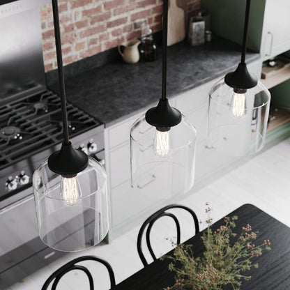 William Linear Pendant Light in dining room.