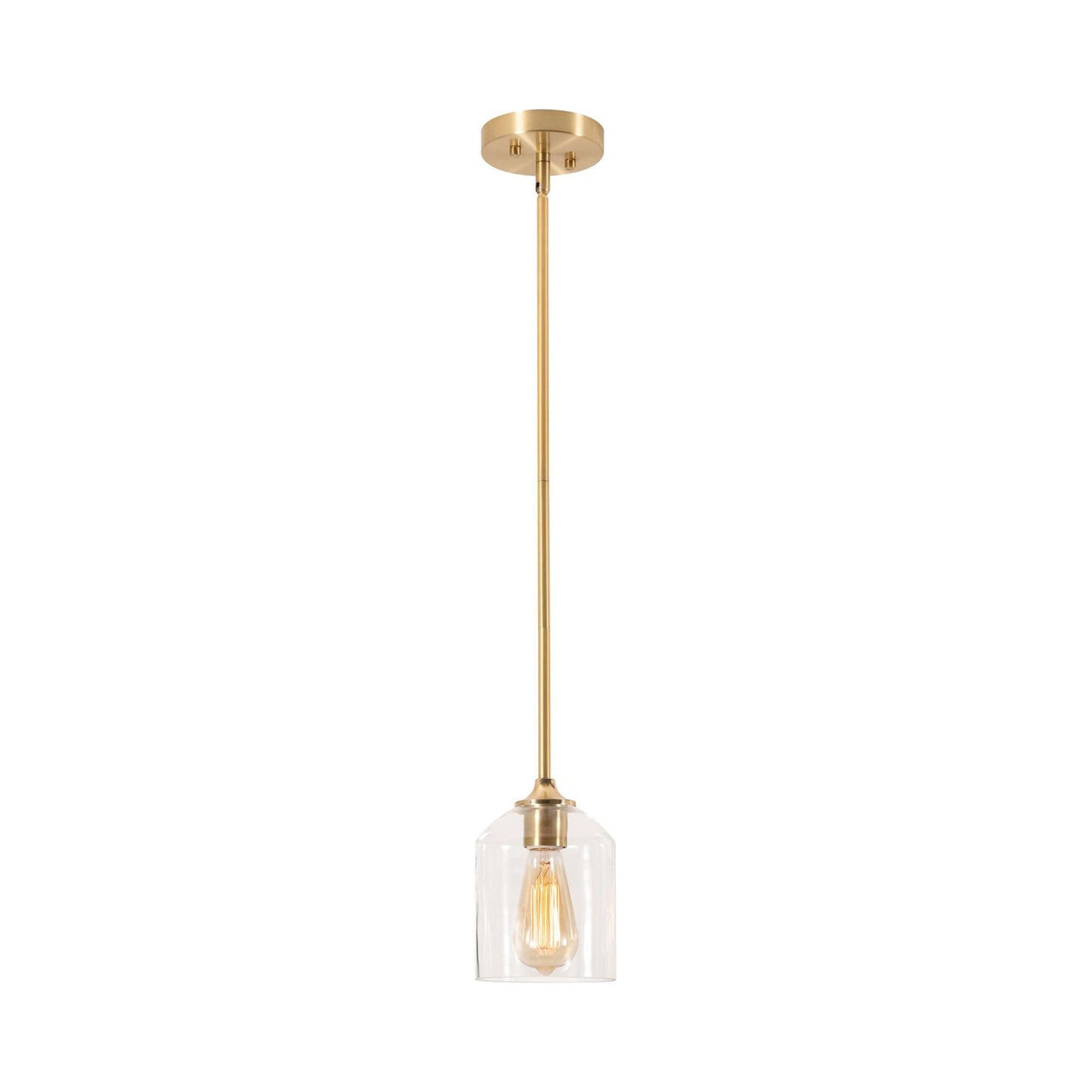William Pendant Light in Satin Brass (7.75-Inch).