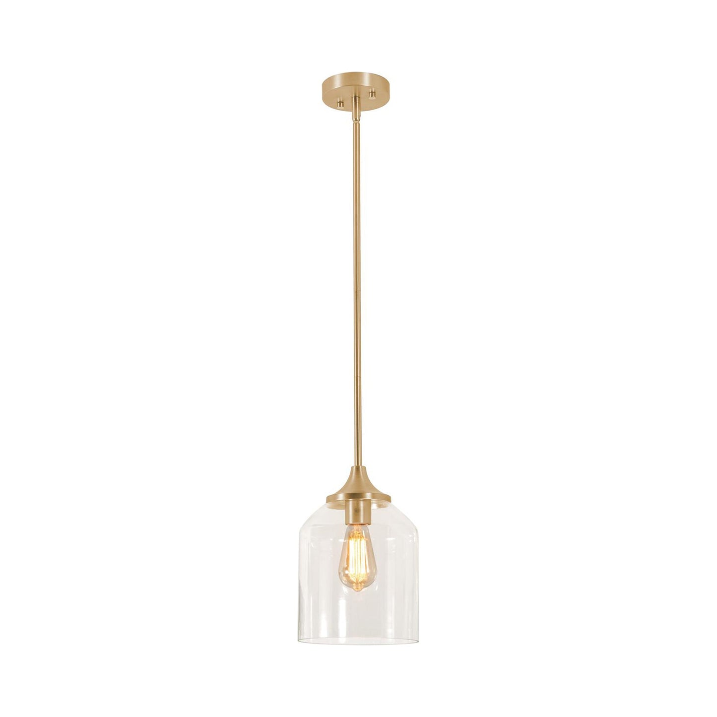 William Pendant Light in Satin Brass (11.25-Inch).