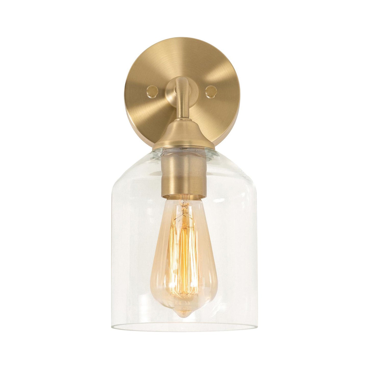 William Wall Light in Satin Brass.