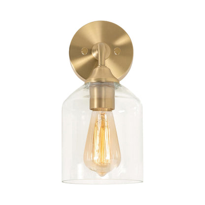 William Wall Light in Satin Brass.