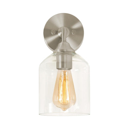 William Wall Light in Satin Nickel.