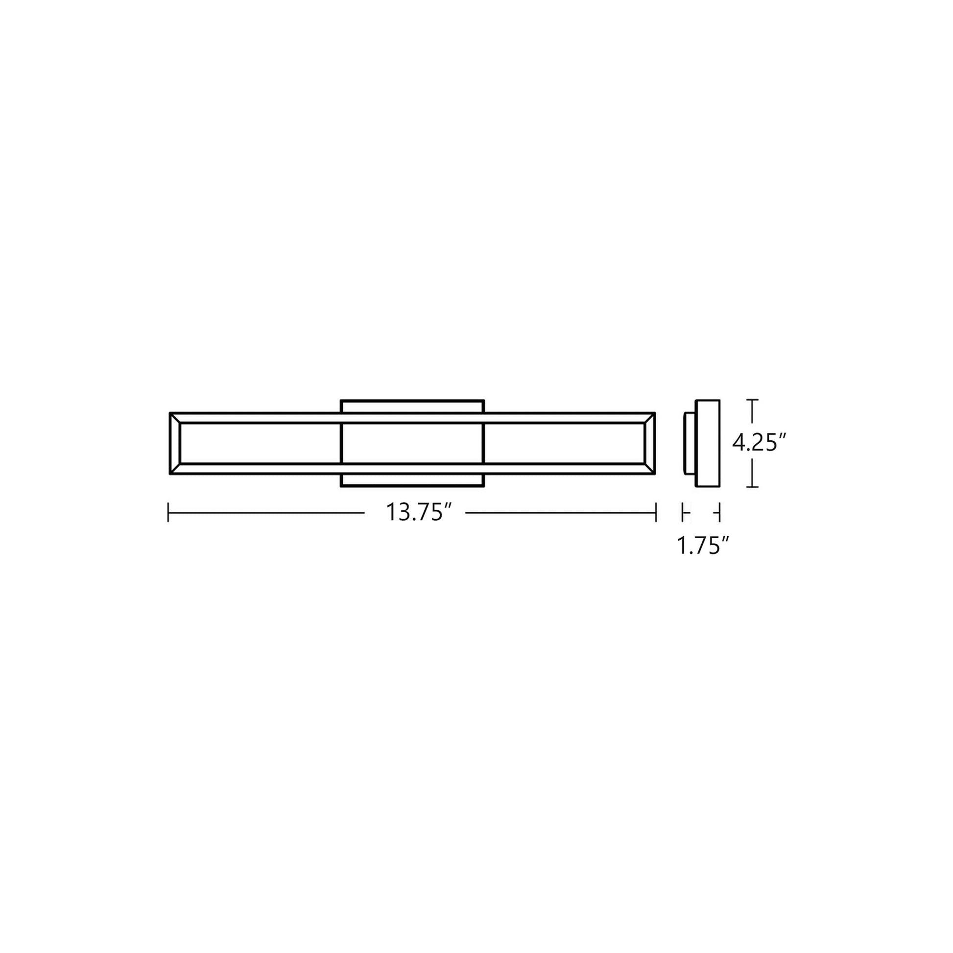 Zola LED Bath Vanity Light - line drawing.