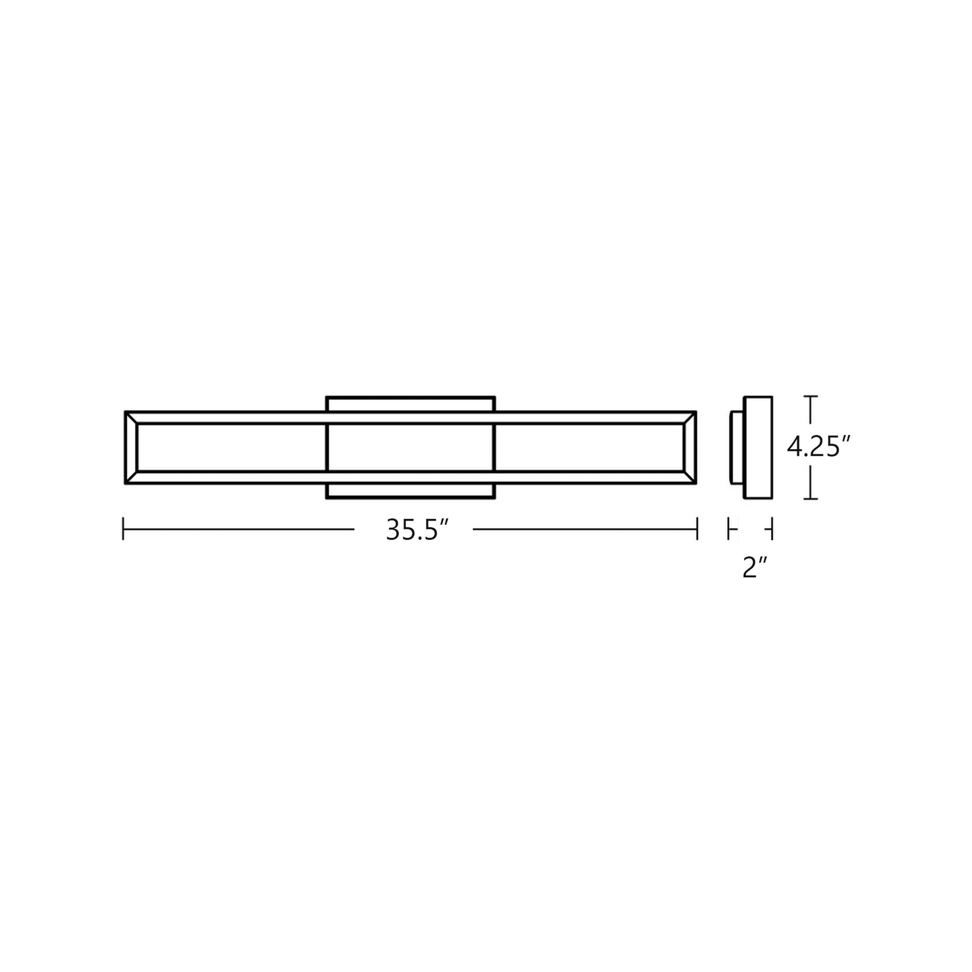 Zola LED Bath Vanity Light - line drawing.
