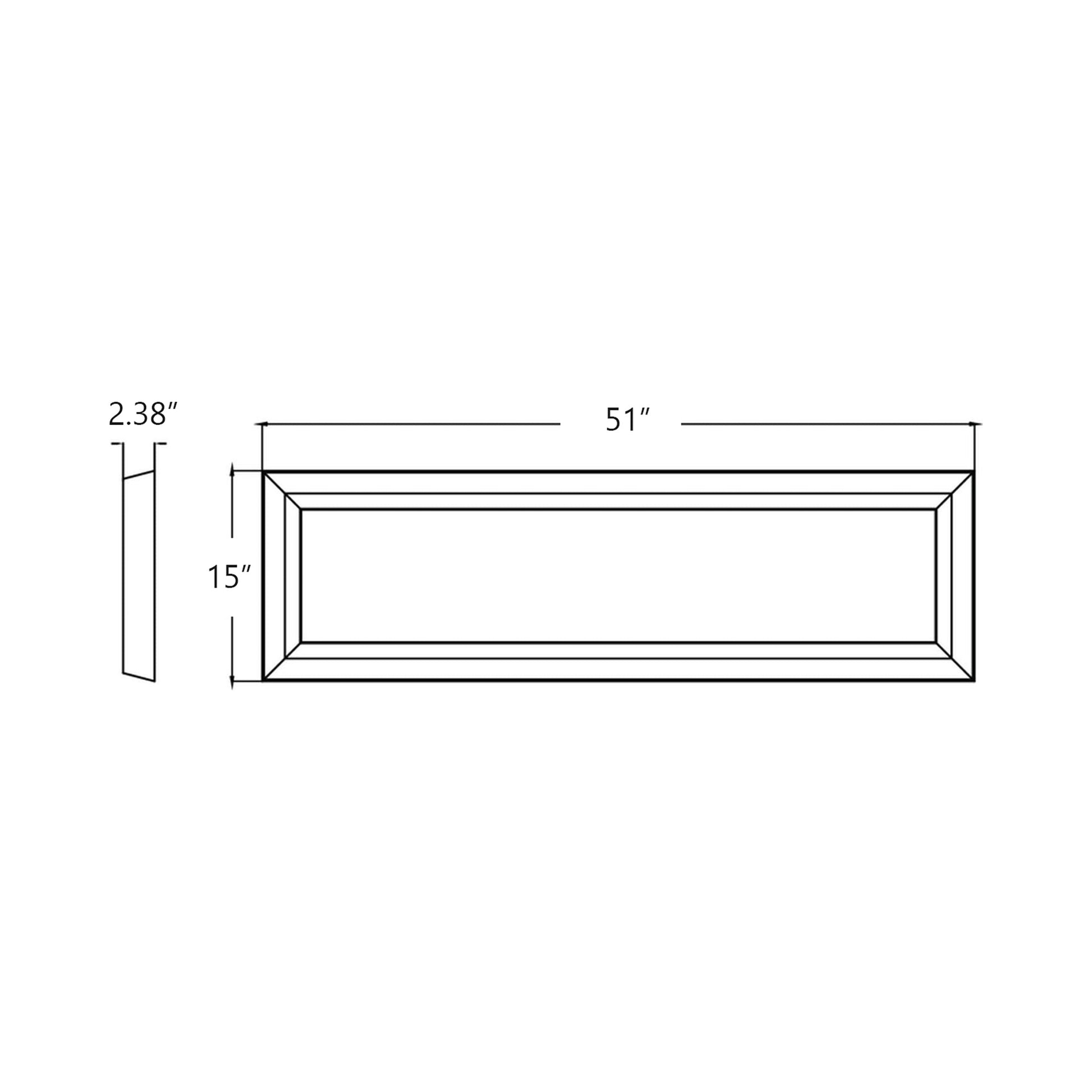 Zurich LED Flush Mount Ceiling Light - line drawing.