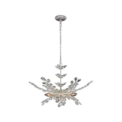 Alloro Chandelier in Pewter (26-Inch).