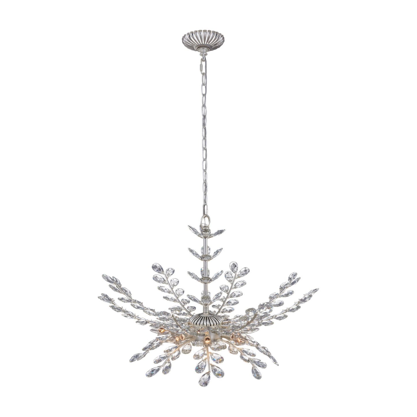 Alloro Chandelier in Pewter (32-Inch).