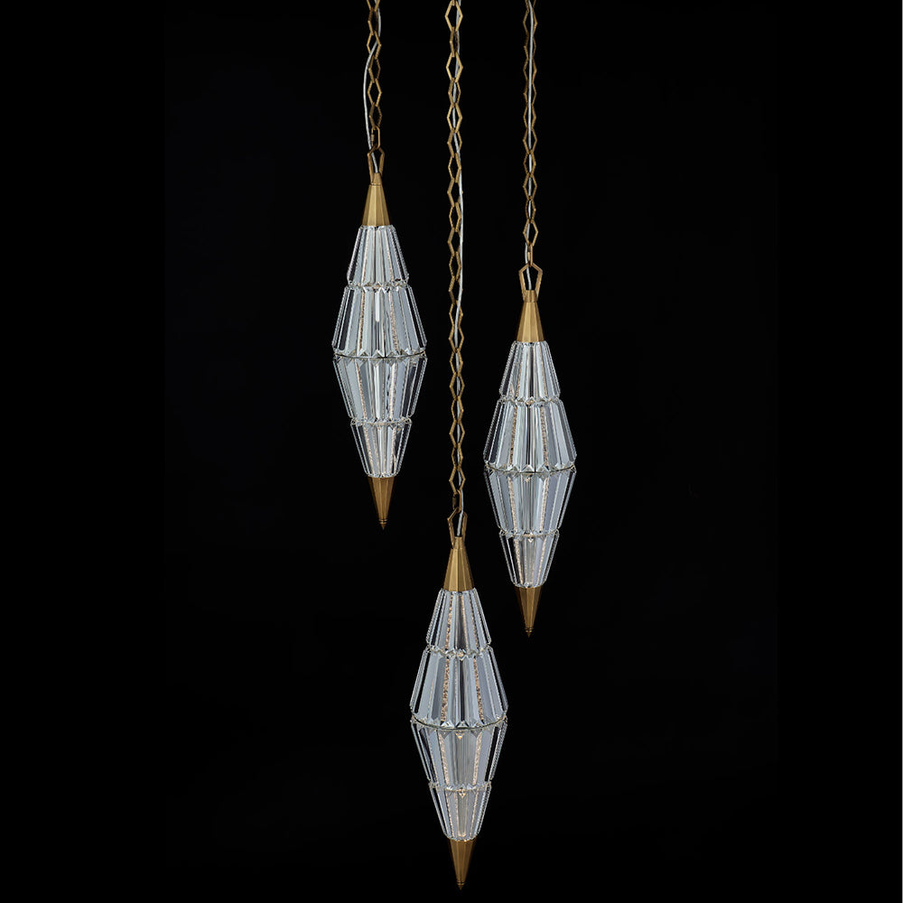 Allungato Multi Light LED Pendant Light in Detail.