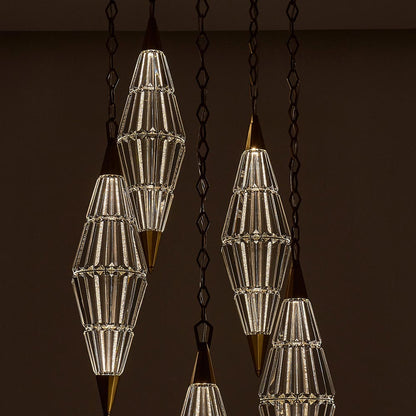 Allungato Multi Light LED Pendant Light in Detail.