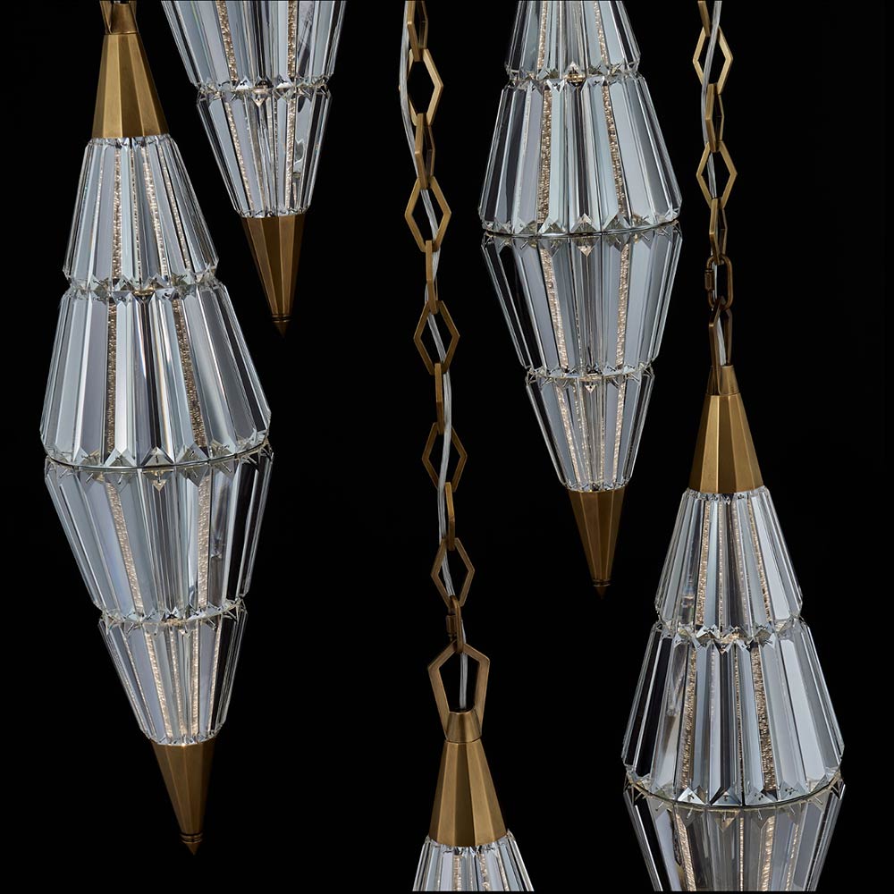 Allungato Multi Light LED Pendant Light in Detail.