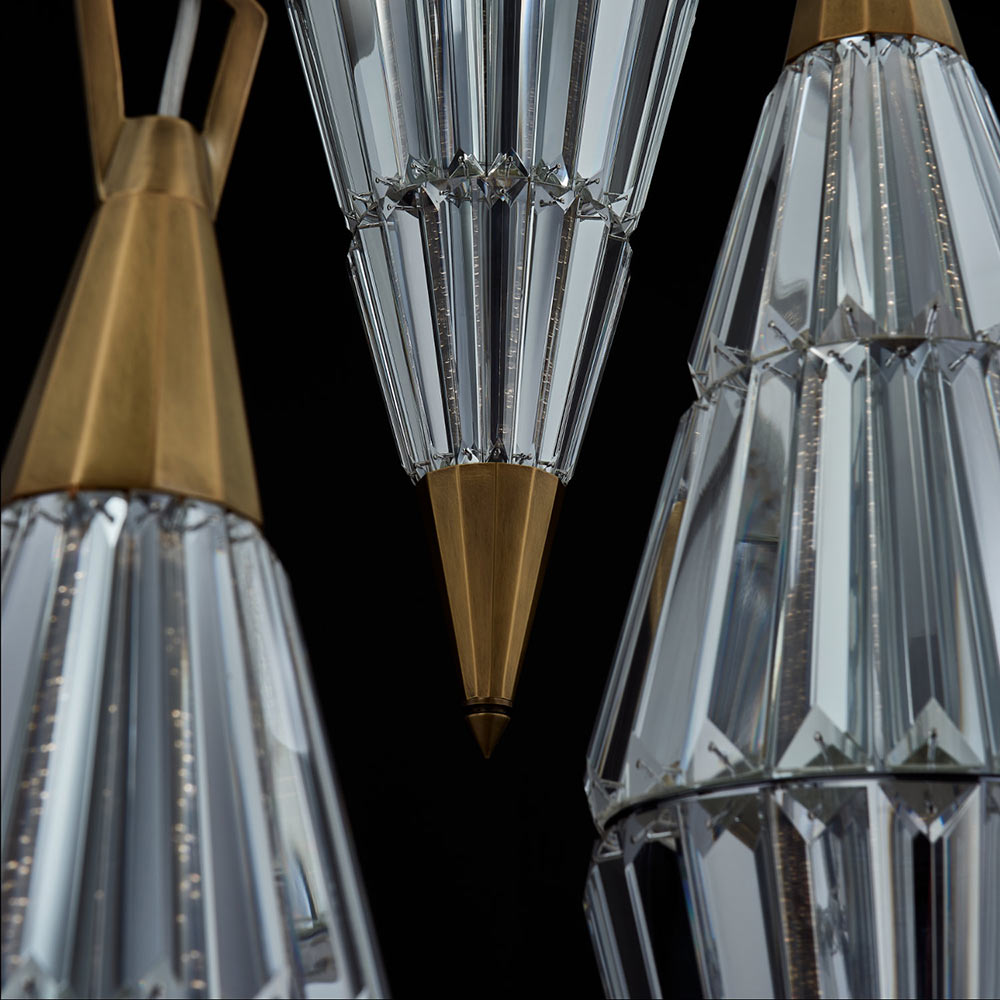 Allungato Multi Light LED Pendant Light in Detail.
