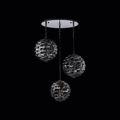 Alta Orb Multi Light Pendant Light in Black Nickel (27-Light).