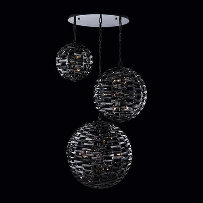 Alta Orb Multi Light Pendant Light in Black Nickel (37-Light).