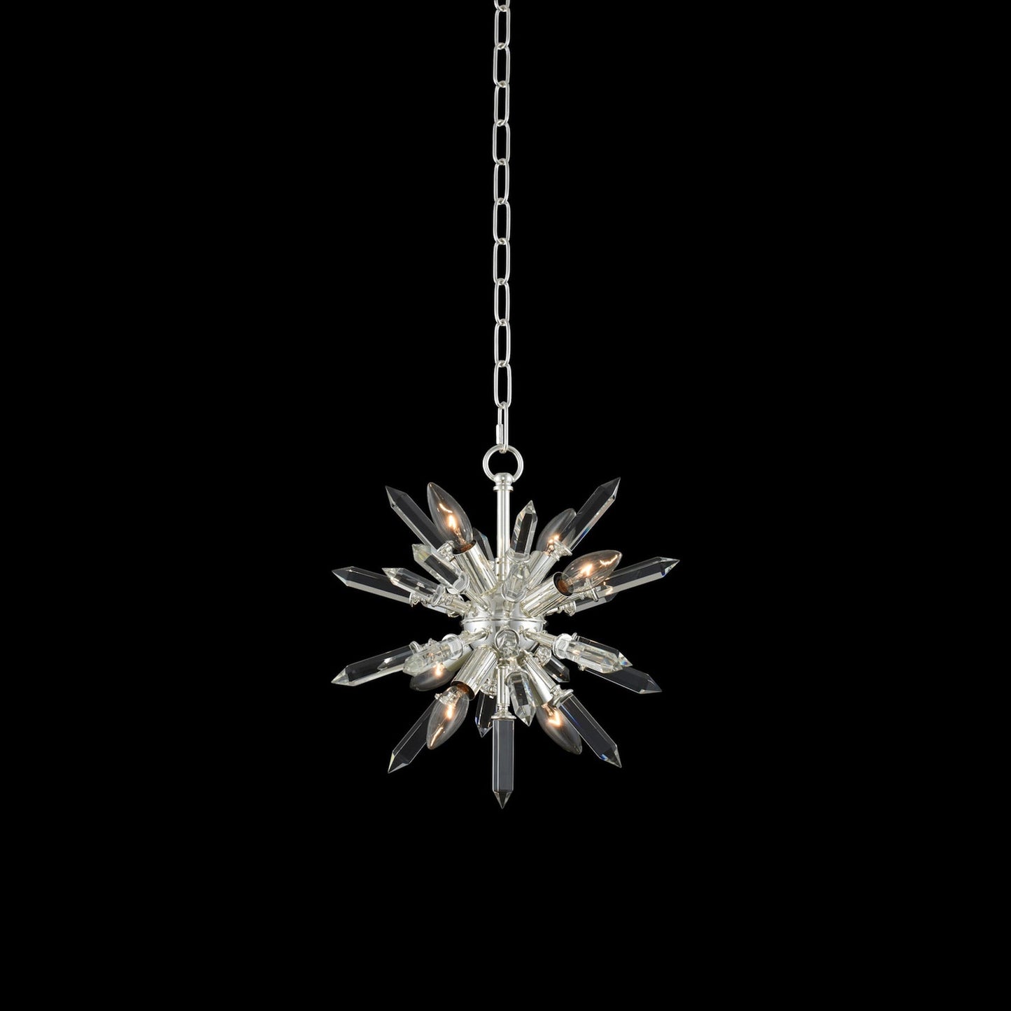 Angelo 14-Inch Pendant Light in Polished Silver.