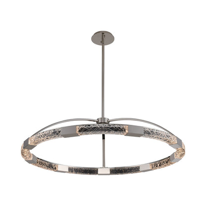 Athena LED Pendant Light in Polished Nickel (Large).